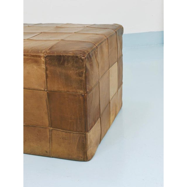 Patchwork Leather Cube Ottoman from de Sede, Switzerland, 1970s For Sale - Image 18 of 18