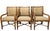 Contemporary Vintage Organic Modern Rattan Dining Chairs With Arms and Upholstered Seats | Set of 6 For Sale - Image 3 of 10