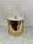 Georges Briard 1970s Brass Finish and Vinyl Ice Bucket Signed For Sale In Miami - Image 6 of 11