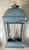 Turquoise Large Square Vintage Solid Brass Hanging Lantern Chandelier For Sale - Image 8 of 14