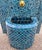 Petrol Blue Arched Moroccan Mosaic Tile Fountain For Sale In Orlando - Image 6 of 7