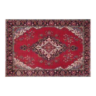 1970s Hand-Knotted Wool Area Rug 9.8x13 For Sale