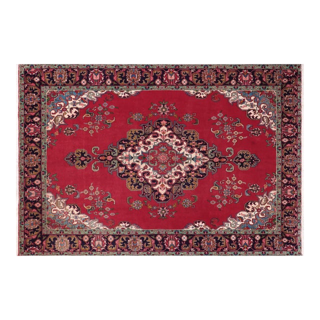 1970s Hand-Knotted Wool Area Rug 9.8x13 For Sale