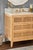 Worlds Away Matthew Izzo Home Wynn Cerused Oak Single Porcelain Sink Bath Vanity With Carrara Marble Top, 3 Caned Drawers and Brass Knobs For Sale - Image 4 of 10