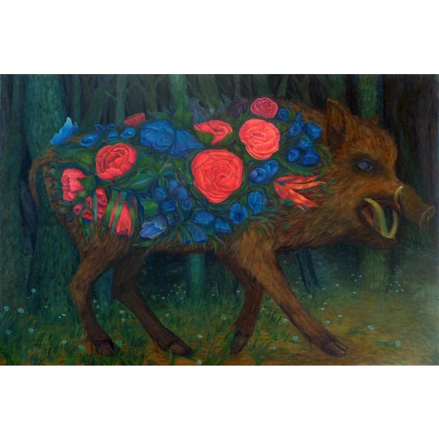 Amir Kerr, The Blooming, 2015, Oil on Canvas For Sale - Image 3 of 3