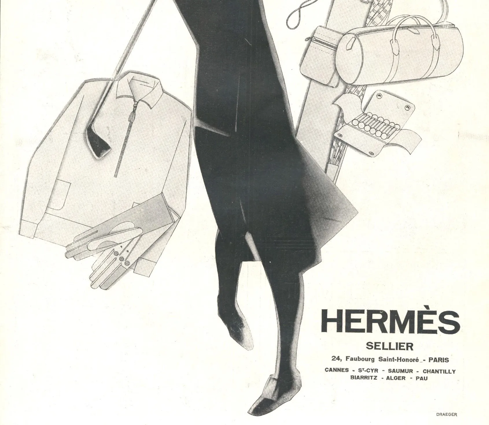 1929 Rare! Rare! French Hermes Advertisement Print for the Woman