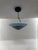 Baby Blue Mid-Century Modern Murano Blue Glass Pendant Lamp. Mounting: Gray / Black For Sale - Image 8 of 13