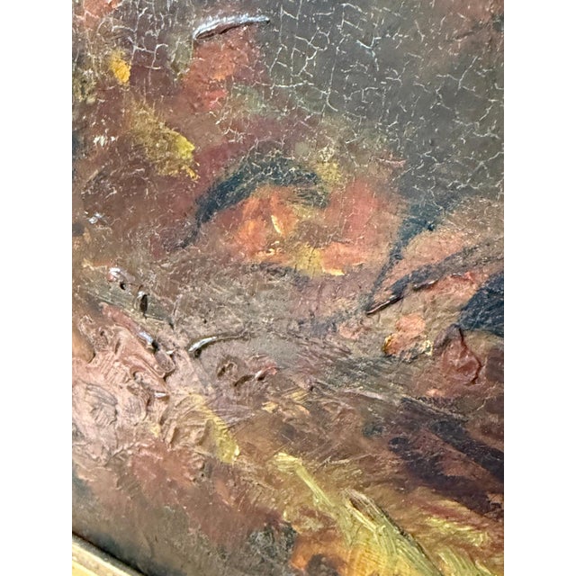 Romantic Ladies in a Lush Garden, Signed European Oil Painting, Belle Époque, 1800s For Sale - Image 9 of 18