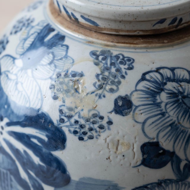 Pair of Chinese Blue and White Porcelain Ginger Jars, 20th Century For Sale - Image 11 of 12
