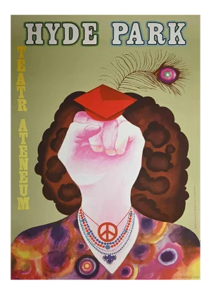 Unknown, Polish Poster of Hyde Park, Offset, 1970s