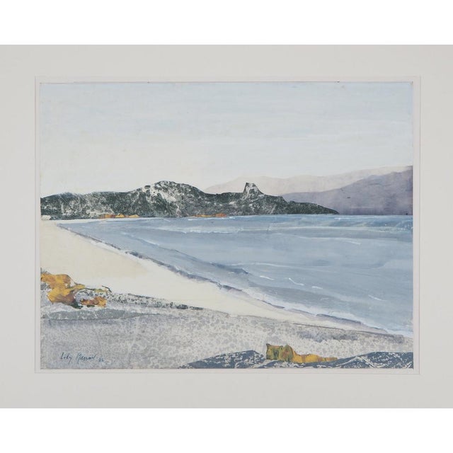 Lily Masson, The Long Beach, 1984, Tempera Drawing and Collage For Sale - Image 8 of 8