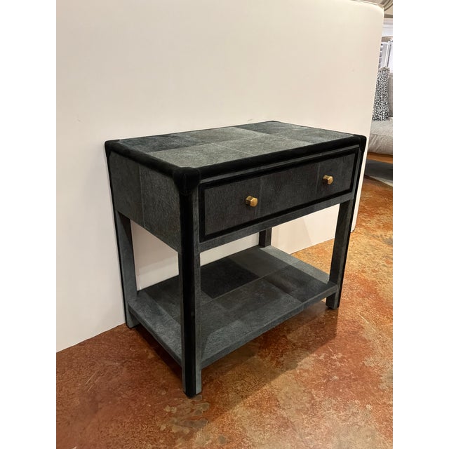Made Goods Terrell Hair on Hide Nightstand For Sale - Image 10 of 11
