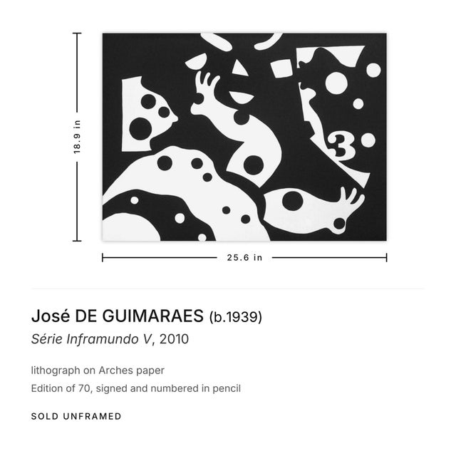 Contemporary 2010 José De Guimaraes Série Inframundo v Signed Lithograph For Sale - Image 3 of 3