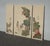 Vintage Oriental Asian Three Panel Picture Screen Crackle & Etched Finish For Sale - Image 4 of 16