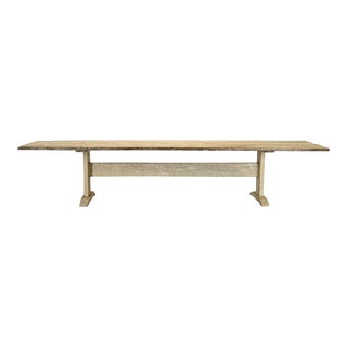 Swedish Gustavian Massive Trestle Base Dining Table For Sale