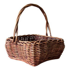 Vintage Wicker Harvest Basket