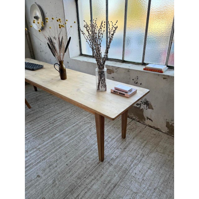 Pine and Oak Farmhouse Table, 1950s For Sale - Image 16 of 18