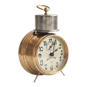 1912 Antique German Hac Repetition Alarm Clock 1900s Serviced Double Arrow Working