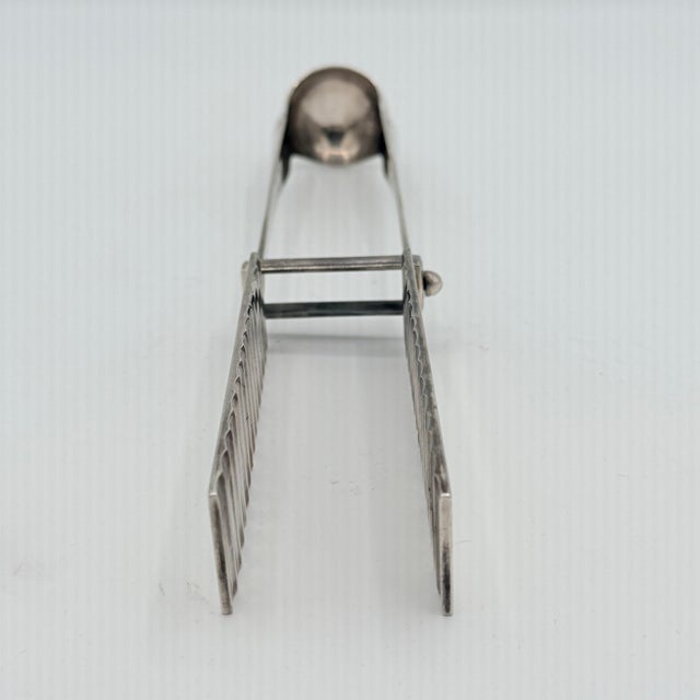 Metal Antique French Silver Plate Asparagus Tongs Attributed to Christofle, Circa 1900 For Sale - Image 7 of 9