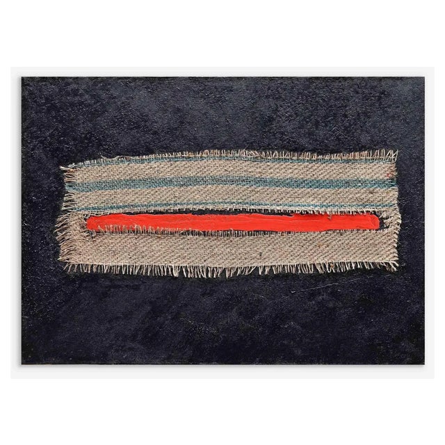 Giorgio Lo Fermo, Homage to Burri, Original Oil on Canvas, 2022 For Sale