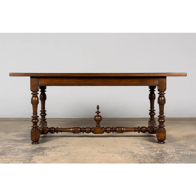 French Late 19th Century French Louis XIV Style Oak Dining Table For Sale - Image 3 of 18