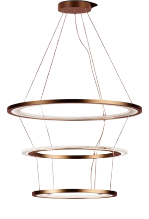 Yubiwa Suspension Pendant Lamp with Three Rings by Alabastro Italiano