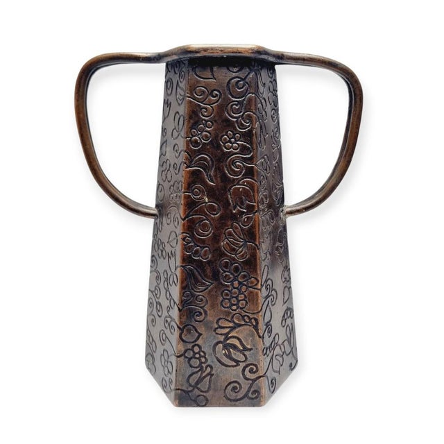 Art Deco Style Brass Vase with Handles, 1920s For Sale - Image 14 of 14