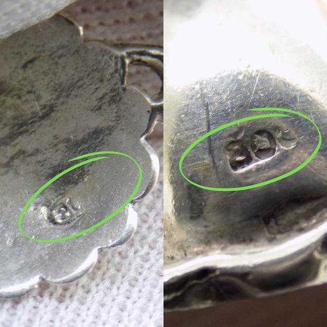 Silver Vintage Italian Handmade Genuine Silver Shell Shaped Salt or Pepper Cellar, 1960s For Sale - Image 8 of 11