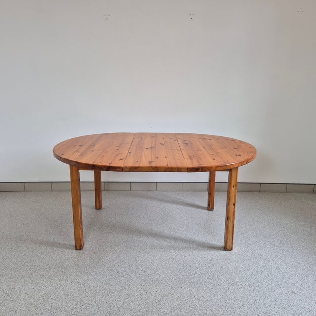 Khaki Round Pinewood Dinning Table by Monster Skydd, 1960s For Sale - Image 8 of 12