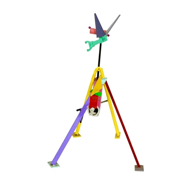 1980s Peter Shire, Post Modernist Color Pop Art Metal Dog Sculpture Memphis Milano Peter Shire LA, 1987 For Sale - Image 5 of 6