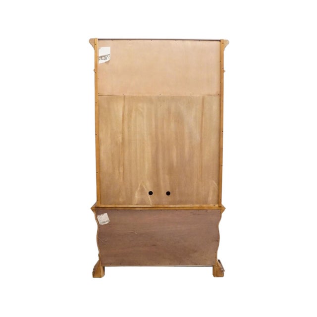 Aico Furniture Paradisio Collection Birch Contemporary Italian Provincial 52" Media / Clothing Storage Armoire - Amaretto Finish 24890-462 / 24890-473 For Sale - Image 11 of 14