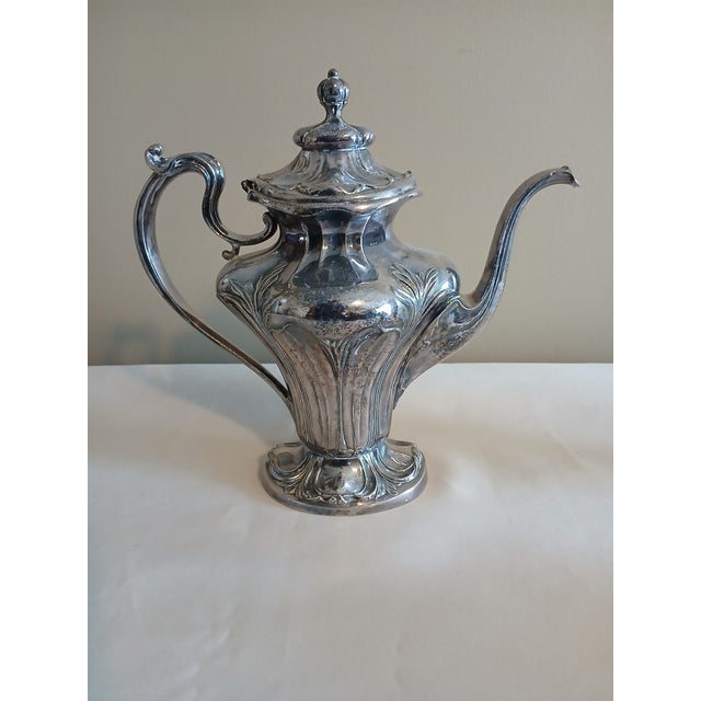 Art Nouveau Early 20th Century Pairpoint Quadruple Plate Silver Service Set = 4 pcs For Sale - Image 3 of 14