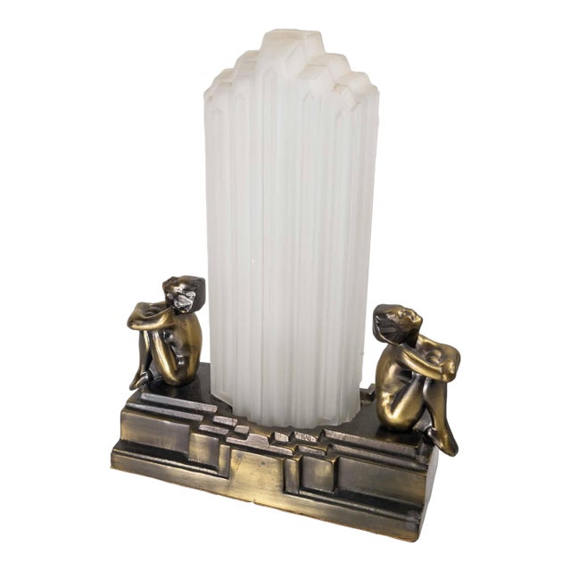 Mid-Century Art Deco Style Table Lamp by Sarsaparilla After FrankArt For Sale