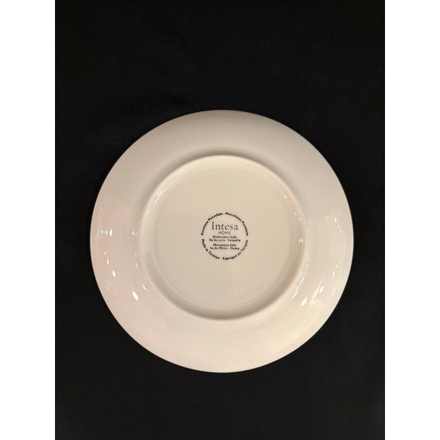 Porcelain Salad Plates Featuring Blue and Gold Marble Motif From Intesa Home - Set of Eight For Sale In Atlanta - Image 6 of 7