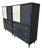Mid Century Modern Black and White Cabinet in the Style of Paul McCobb For Sale