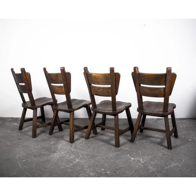 1960s Oak Dining Chairs, 1960s, Set of 4 For Sale - Image 5 of 18