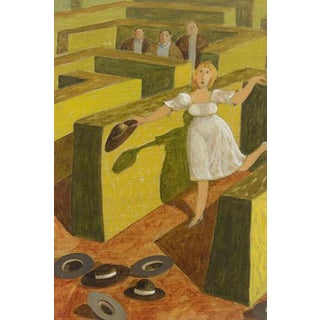 Alberto Gallerati, The Hatter, 1970s, Oil Painting For Sale