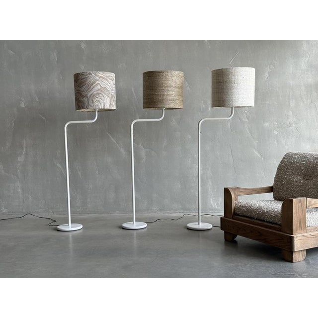 1980s Vintage Reading Lamps with articulating Arms and Beespoke Shade with a variety of Fabric options. A rare find of 20...