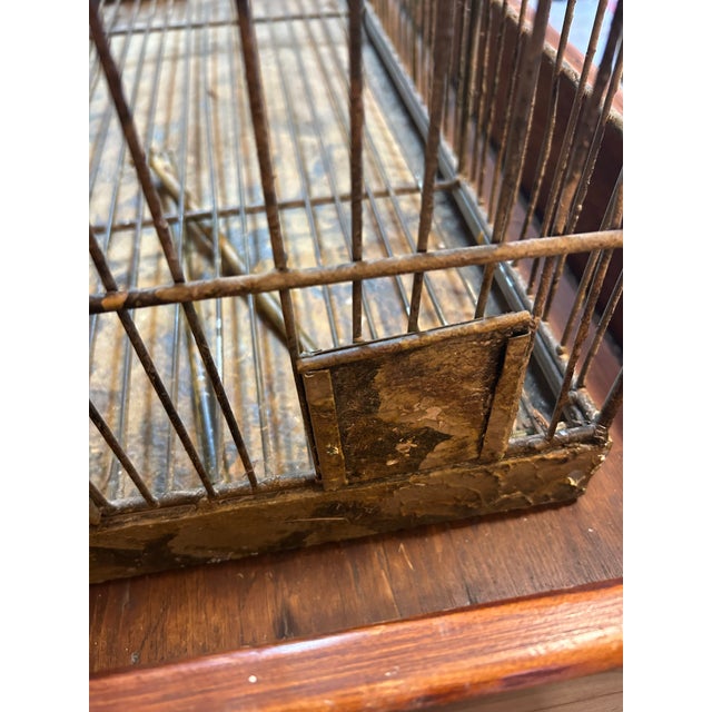Metal Enormous Vintage Metal Bird Cage For Sale - Image 7 of 13