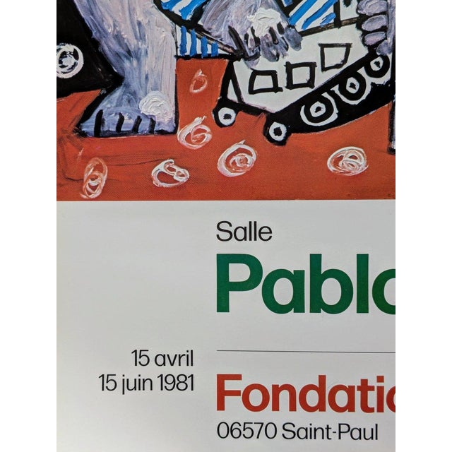 1980s Pablo Picasso, Child Playing in Camomiles, 1981, Original Vintage Poster Print For Sale - Image 5 of 8