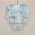 Mid-Century Modern Large Three-Tier Pendant Light with Murano 52 Blue Alabaster Glass Tubes, 1990s For Sale - Image 3 of 17