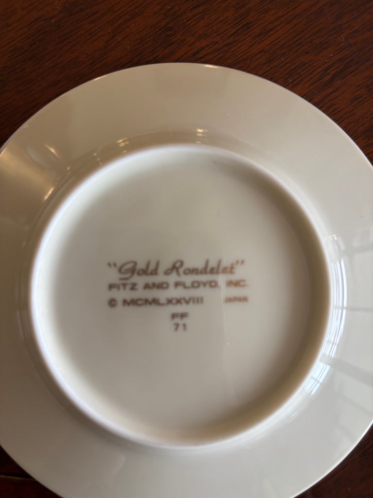 1980s 8 Fitz and Floyd Rondelet After Dinner Demitasse Cups and 