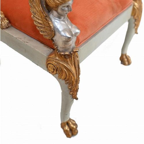 Set of Italian Neo Classical Armchairs with Maiden Arms For Sale - Image 5 of 9