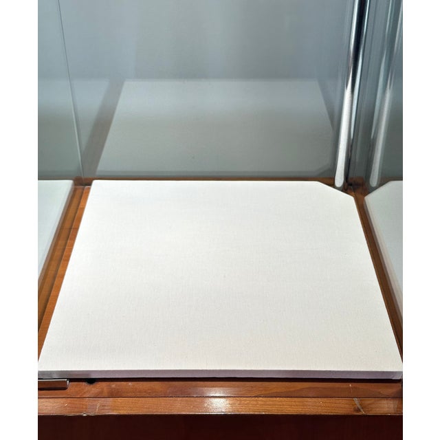 Cherrywood and Aluminum Display Cases, 1980s, Set of 4 For Sale - Image 10 of 18