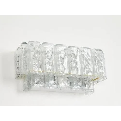 Brass and Murano Glasses Wall Sconces attributed to Doria, Germany, 1960s For Sale - Image 7 of 10