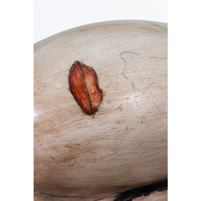 Late 20th Century Vintage Large Ceramic Brancusi Style Nude Female Figure Ceramic Floor Sculpture For Sale - Image 5 of 6