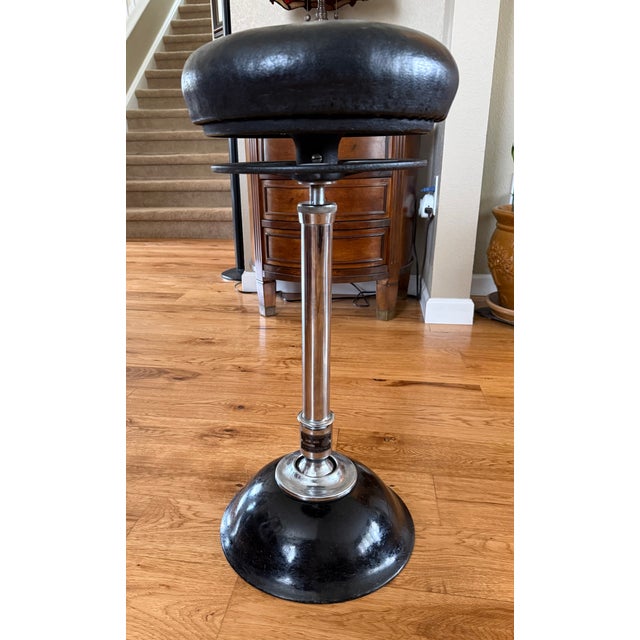 Art Deco Exceptional Condition 1930 Vintage, Art-Deco Dentist Stool by Ritter For Sale - Image 3 of 11