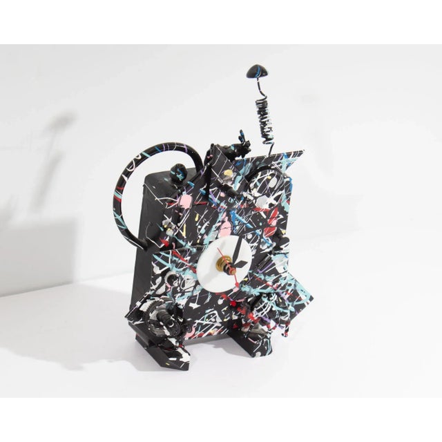 Sculpture Materials Richard Birkett Signed 1990 Splatter Fantasy Clock For Sale - Image 7 of 9