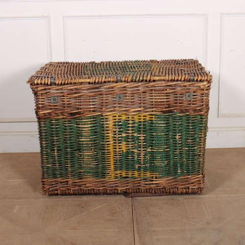 Wood English Wicker Log Basket, 1890s For Sale - Image 7 of 10