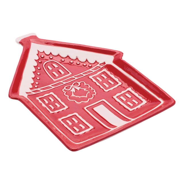 Ceramic Gingerbread House Plate (Set of 4) For Sale